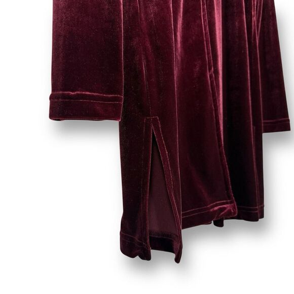 Vintage Rabbit Rabbit Rabbit Velvet Duster in Deep Red, size 4P, flawless! - Picture 5 of 8